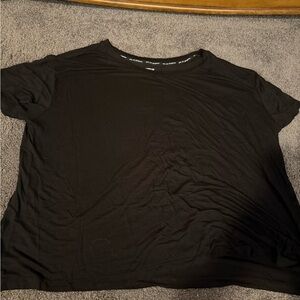 Women's Black Short-Sleeve Pajama Top